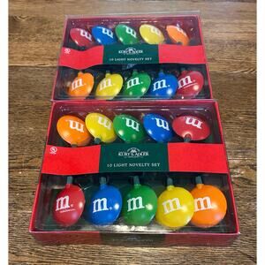 New! Kurt Adler M&M String Lights 2 Boxes of 10 each Tested & Working Colorful